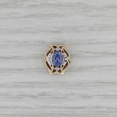 Richard Klein 0.82ctw Tanzanite Diamond Slide Bracelet Charm 14k Gold - Image 1 of 4