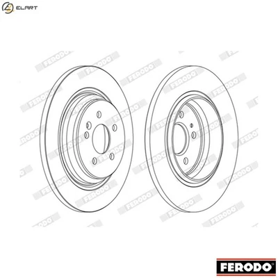 2x BRAKE DISC DDF1099C FOR MERCEDES-BENZ M 111.977 2.3L 4cyl M-CLASS 2.7L 5cyl - Image 1 of 4