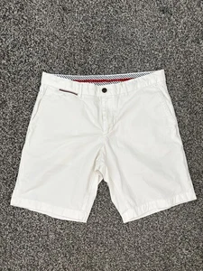 Tommy Hilfiger Men’s Brooklyn Chino Shorts White W34 Summer Holiday - Picture 1 of 10