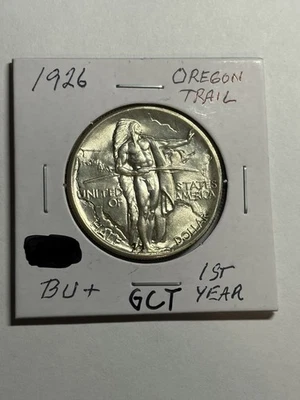 1926-P OREGON TRAIL COMMEMORATIVE HALF DOLLAR GEM BU UNC BLAST WHITE - Image 1 of 4