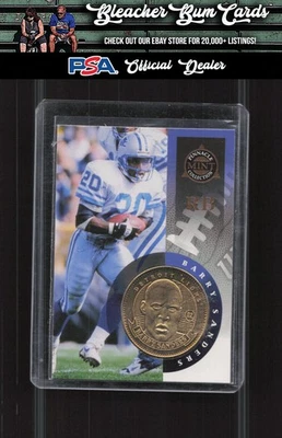 1998 Pinnacle Mint 2 Barry Sanders Coins Bronze - Image 1 of 2