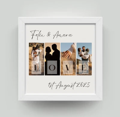 1. Love | Photo Print | 10x10 Picture Frame Love Engagement Wedding Anniversary - Image 1 of 4