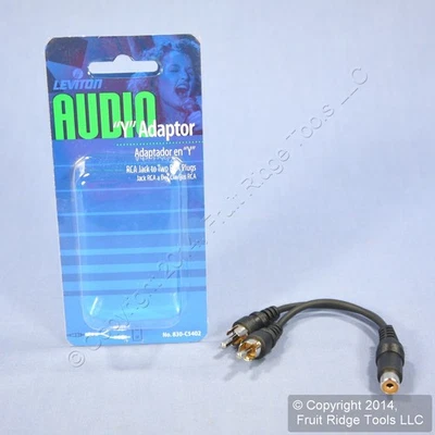 Leviton 1-RCA Audio Jack to 2-RCA Plugs Y Adapter Converter Cable C5402 - Image 1 of 4