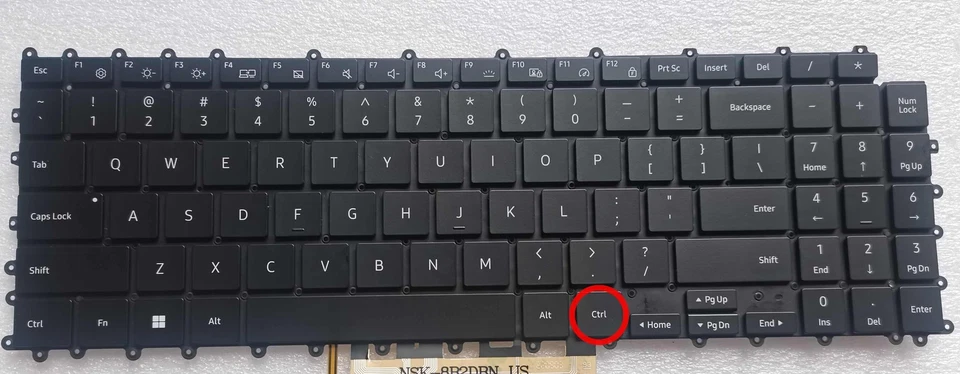 Nuevo para Samsung Galaxy NP960XGL NP960XGL-XG1US EE. UU. Teclado retroiluminado Tecla Ctrl Foto 1 de 1