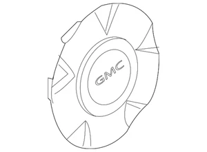 Genuine GM Button Style Center Cap with GMC Logo 09596173 - Picture 1 of 2