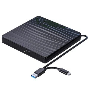 3X(Externes CD/DVD-Laufwerk für Laptop, Tragbarer USB 3.0- und Typ-C-CD-DVD6654 - Afbeelding 1 van 7