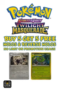 Cartas Pokémon - Escarlata y Violeta - Mascarada Crepúsculo - Holos y Holos Inversos - Imagen 1 de 1