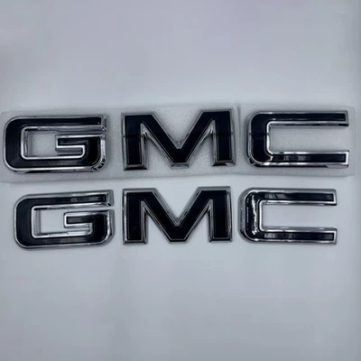 2pcs Front Grille Tailgate Rear Emblem For 2015-2019 GMC Sierra 1500 2500HD 3500 - Image 1 of 4