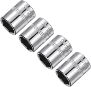 uxcell 4 Pcs 1/4-Inch Drive 14mm 6-Point Shallow Socket, Metric, Steel  - Picture 1 of 5