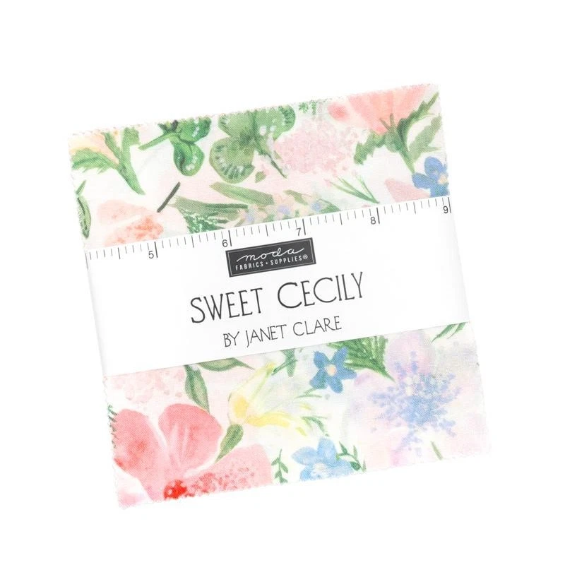 SWEET CECILY Charm Pack from MODA - (42) 5" fabric squares - #24640PP