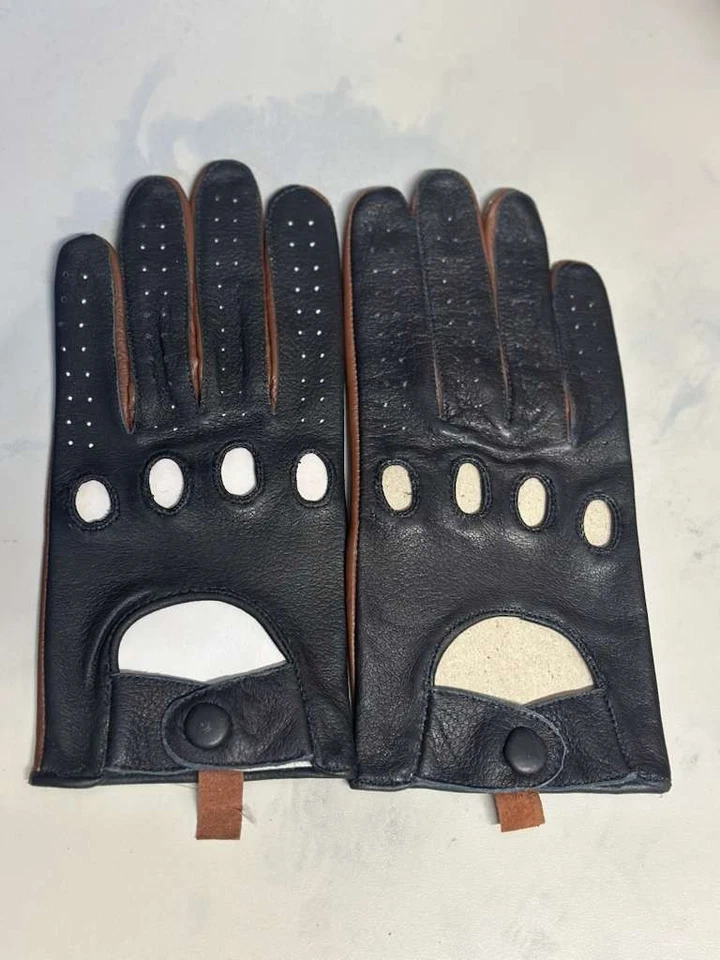 Nuevos guantes de conducción de cuero para hombre con defectos cosméticos Foto 1 de 1