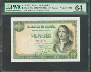 1000 Pesetas. 4 de Noviembre de 1949. Sin serie. (Edifil 2021: 458). Raro en es - Imagen 1 de 2