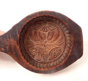 Antique Primitive Rice Cake Butter Mold Wooden Press - Picture 1 of 6