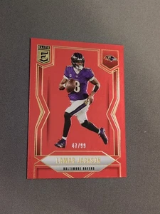 Panini Donruss Elite 2025 - Lamar Jackson rojo 48/99 - Baltimore Ravens - Imagen 1 de 3