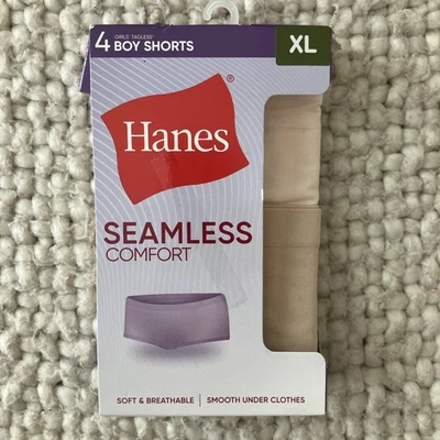 Roupa íntima Hanes menino shorts pacote com 4 meninas GG (14-16) conforto sem costura nova com etiquetas - Imagem 1 de 2