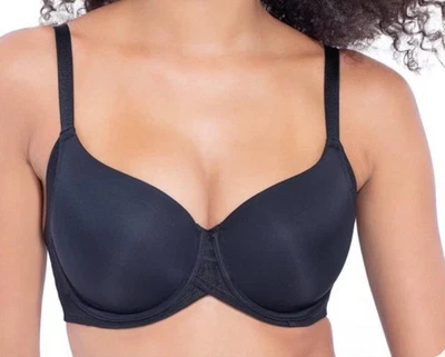 Size 36 C Felina Marvelous Side Smoothing T-Shirt 245033 Underwire Black Bra - Image 1 of 4