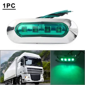 4 LED Side Clearance Marker Light Fit Car Truck Trailer Pickup 12V 24V Green - Picture 1 of 9