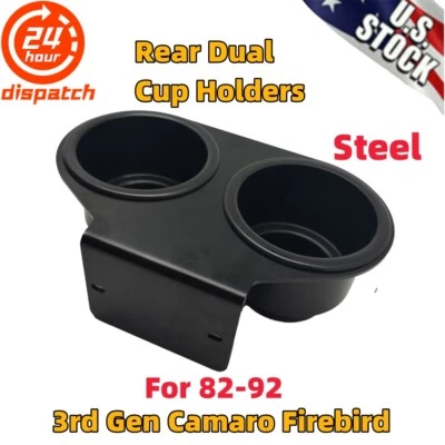 1SET For 3rd Gen Camaro Firebird 82-92 Rear Dual Cup Holders Ashtray Replace Foto 1 de 4
