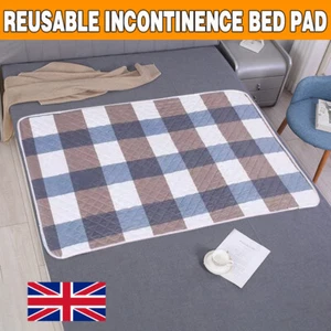 Reusable Incontinence Bed Pad Absorbent Washable Bed Mattress Protector 80X120cm - Picture 1 of 8