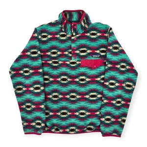 Patagonia Synchilla Snap-T patrón loco polar para mujer pequeño - Imagen 1 de 9