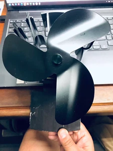 3-Blades Heat Powered Wood Stove Fan High Temperature Resistance Fireplace Fan - Picture 1 of 2