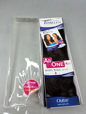 Синтетические вьющиеся волосы Body Wave #2 темно-коричневые 12 дюймов 14 дюймов Timeless все-в-одном - Изображение 1 из 4