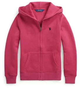 NWT, Girls Ralph Lauren Pink Fleece Hoodie. Size L(12-14) - Picture 1 of 1