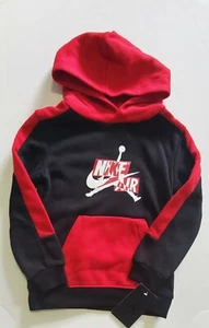 Nike Air Jordan Little Boys Jumpman Classic Logo Hoodie Black/Red Multi Sz 4-NWT - Picture 1 of 1