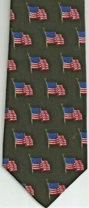 United States Flag Tie - on blue background - Utopia Brand - 48 inches long (286 - Picture 1 of 4