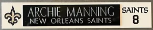 ARCHIE MANNING NEW ORLEANS SAINTS NAME PLATE - Picture 1 of 1