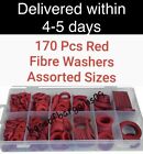 170pcs Imperial Red Fibre Flat Sealing Washers assorted Sizes comes in a box