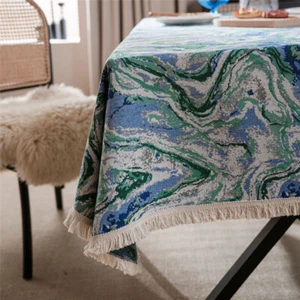 Jacquard Tablecloth Dining Room Table Cloth Cover Tablewear Party Kitchen Decor - Picture 1 of 63