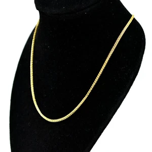 Collar de cadena de plata esterlina enchapado en oro 14k sobre 0,925 Italia joya Vermeil - Imagen 1 de 28