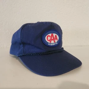 CAA AAA Alberta Vintage Rope Snapback Hat Blue Adjustable Cap Trucker - Picture 1 of 8