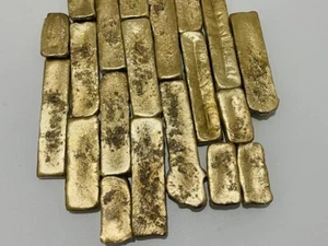 440 Grams Scrap Gold Bar For Gold Recovery Melted Different Computer Coins Pins - Picture 1 of 11