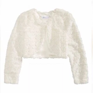 Bonnie Jean Faux Fur Shrug Girl’s Size Large Cardigan Soft New Easter - Picture 1 of 10