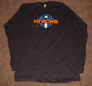 NBA Knicks Adidas schwarzes Langarm T-Shirt LT Big & Tall - Bild 1 von 2