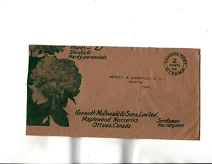 Ottawa,ON PERMIT MAIL -printed matter to Perth,ON - Foto 1 di 1