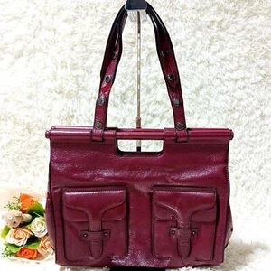 Loewe Lollipop Red Patent Leather Multi-use Shoulder Satchel Bag w/ Papers, VTG - Picture 1 of 14