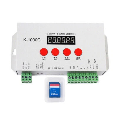 K1000C K4000C K8000C controller programmable DMX/SPI LED WS2812 WS2811pixel - Image 1 of 4