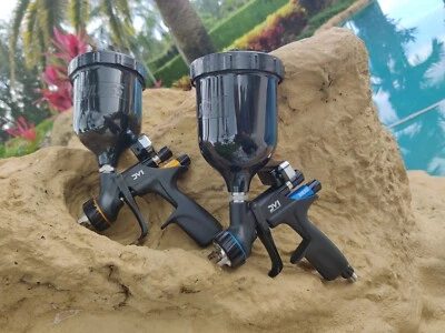 Devilbiss Dv1 Clear Coat & Base Coat Digital Gun 704521 704504  W/Cups ✅SEALED - Image 1 of 4