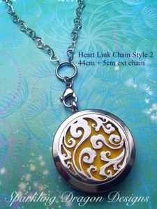 Stainless Steel Open Heart Link Chain for Aromatherapy Lockets (chain only) - Picture 1 of 6