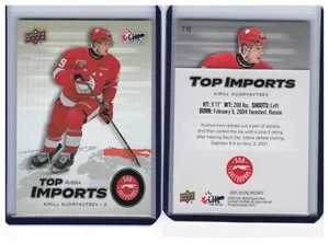 21/22 2021/22 cubierta superior CHL Top Imports #T10 Kirill Kudryavtsev Greyhounds - Imagen 1 de 1