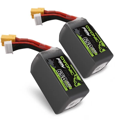 2X Ovonic 6S Lipo Akku 22.2V 100C 650mah XT30 für 3-4'' FPV Freestyle Quad - Bild 1 von 4