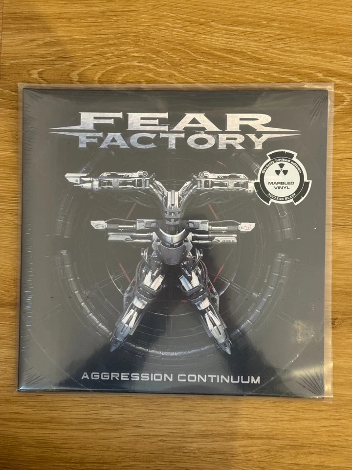 *LP* Fear Factory - Aggression Continuum OCEAN BLUE/WHITE MARBLED Vinyl - Bild 1 von 1