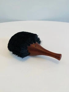 Vintage Teak Hedgehog Lint Brush, Mid Century Modern, Danish Hedgehog Figurine - Picture 1 of 10
