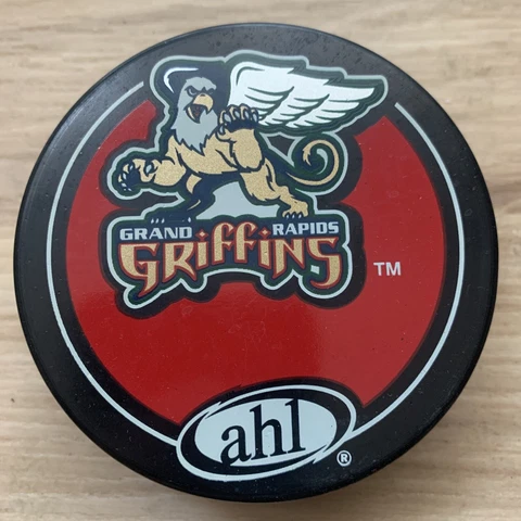 GRAND RAPIDS GRIFFINS AHL HOCKEY PUCK AMERICAN HOCKEY LEAGUE MADE IN SLOVAKIA Cover