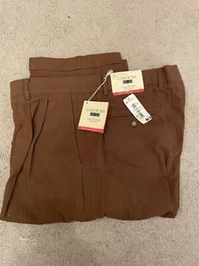 New Colours By Alexander Julian Pants Mens 40 x 32 Brown Pleated 100% Cotton de - Picture 1 of 2