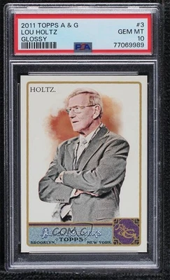 2011 Allen & Ginter's Factory Set Glossy /999 Lou Holtz PSA 10 GEM MT Rookie RC - Image 1 of 2