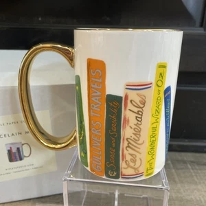 Anthropologie Rifle Paper Co Book Club Coffee Tea Mug in Box Bibliophile Classic - Picture 1 of 11